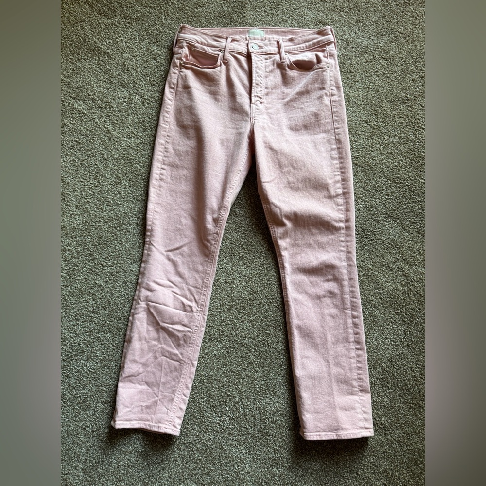 MOTHER Light Pink Skinny Jeans